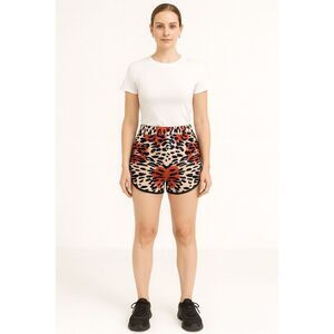 SHEIN Leopard Print High Waisted Athletic Shorts Size M Bold Comfy Fit stretchy